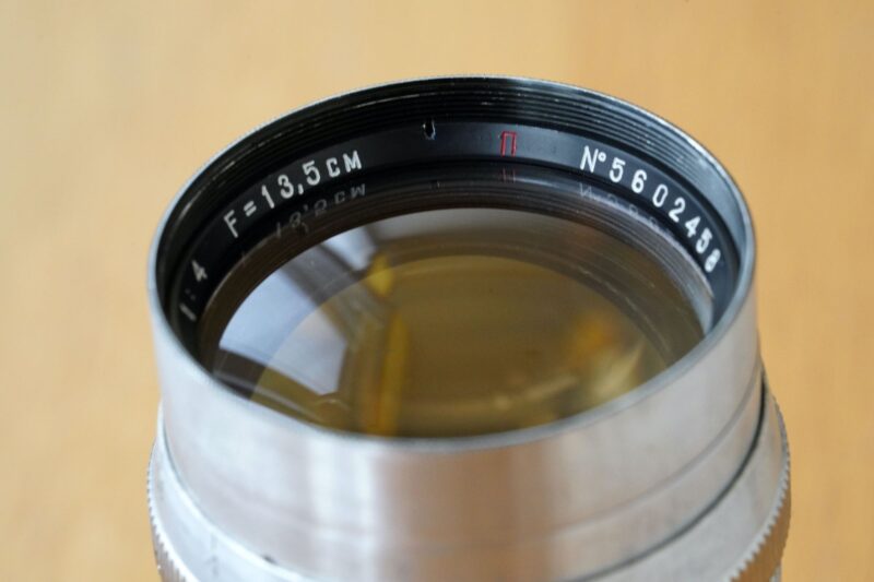 KMZ Jupiter-11 135mm f/4 №5602458 red "П" М39 Leica