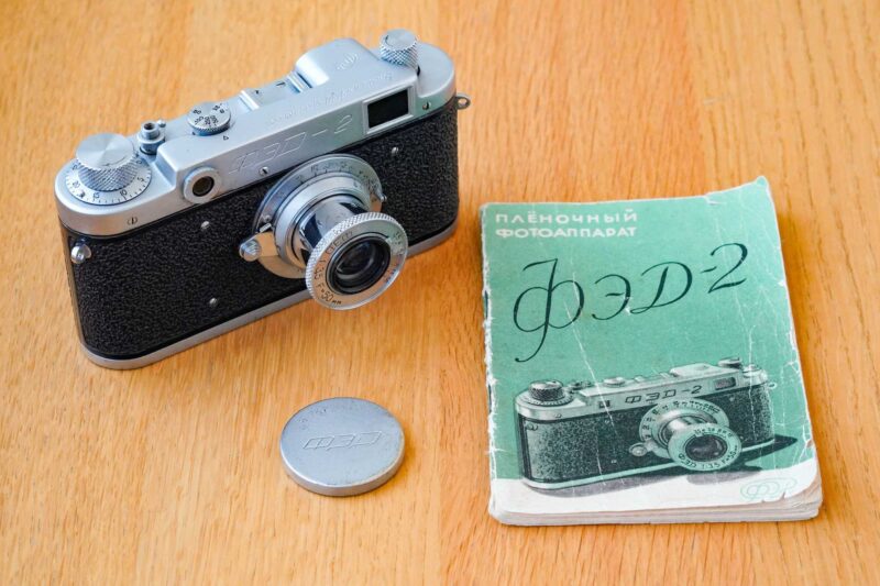 rangefinder film camera FED-2 №016908 Dzerzhinsky rare early modification