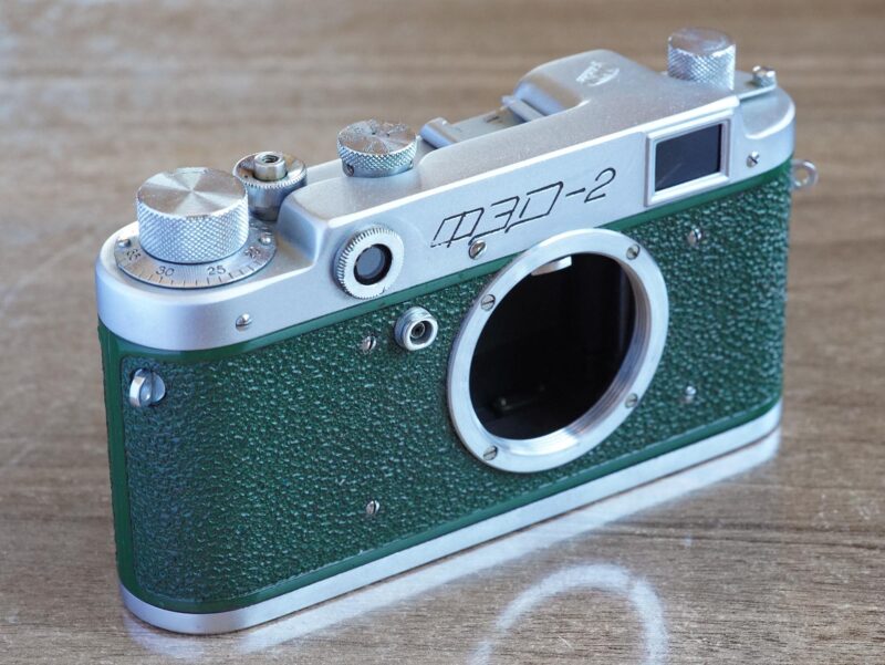 rangefinder film camera FED-2 in green color 460340