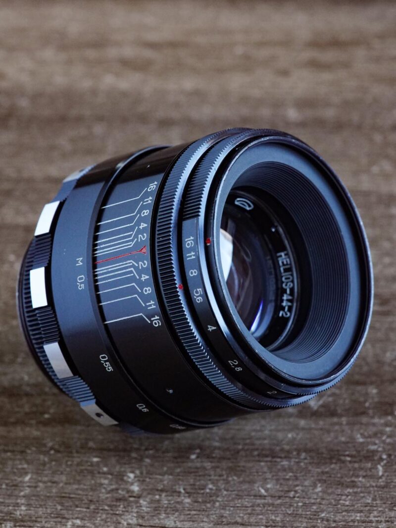 Helios 44-2 black lacquer Zebra M42 58mm f/2