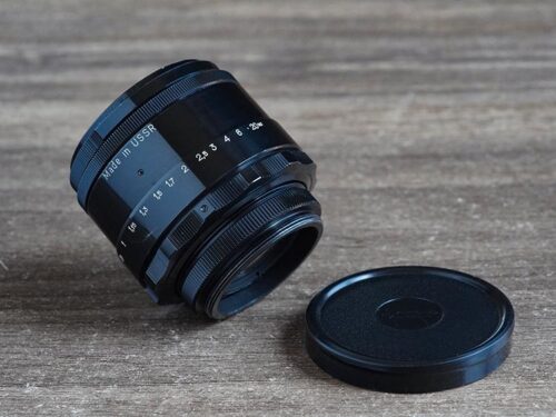 black lacquer KMZ Helios 44-2 M42 58mm f/2 №0705311