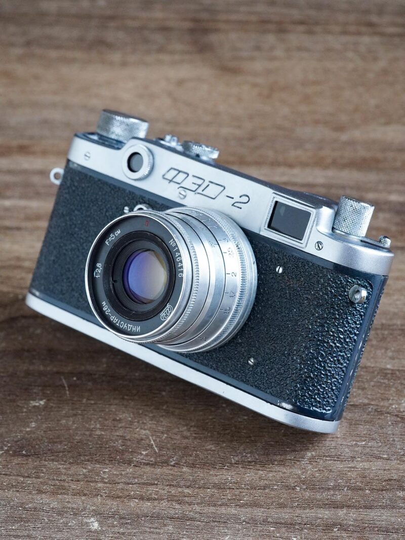 Rangefinder Camera FED-2 №430378 in blue color - Image 3