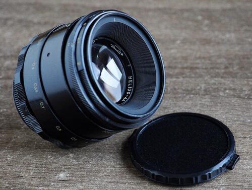 black lacquer KMZ Helios 44 M42 58mm f/2 №0456056