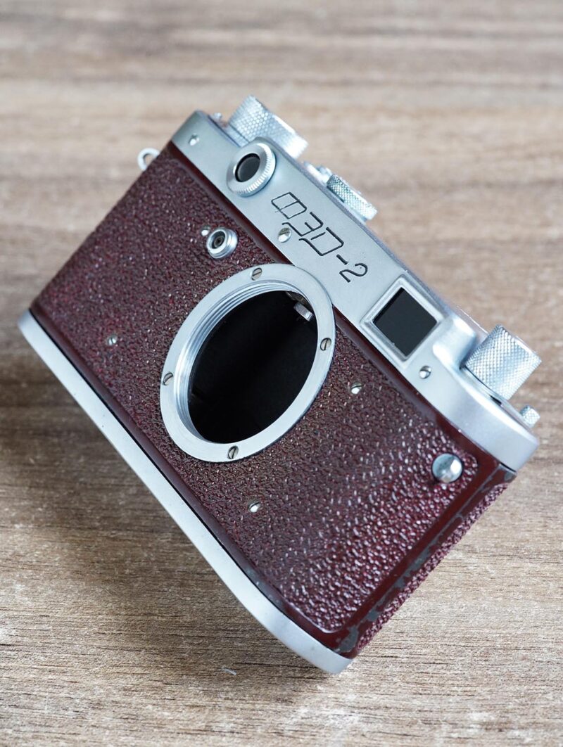 Rangefinder Camera FED-2 №413057 in red color - Image 2