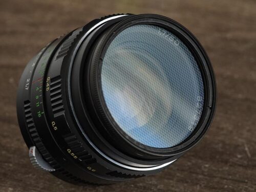 Zenitar-M 50mm f/1.7 M42 SLR №827319 with set starburst filters 52mm