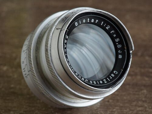 Biotar Carl Zeiss Jena 58mm f/2 №2544062 M42 8-blades Uncoated + adapter M42-Canon EOS-R for Jan