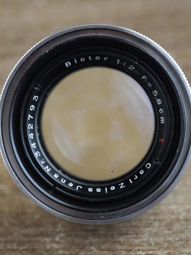 Biotar red "T" Carl Zeiss Jena 58mm f/2 №3442793 17-blades Exakta-mount heavy version - Image 5