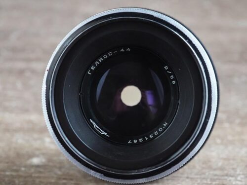 KMZ Helios-44 58mm f/2 №0231287 13-blades amber coating Canon EF-mount