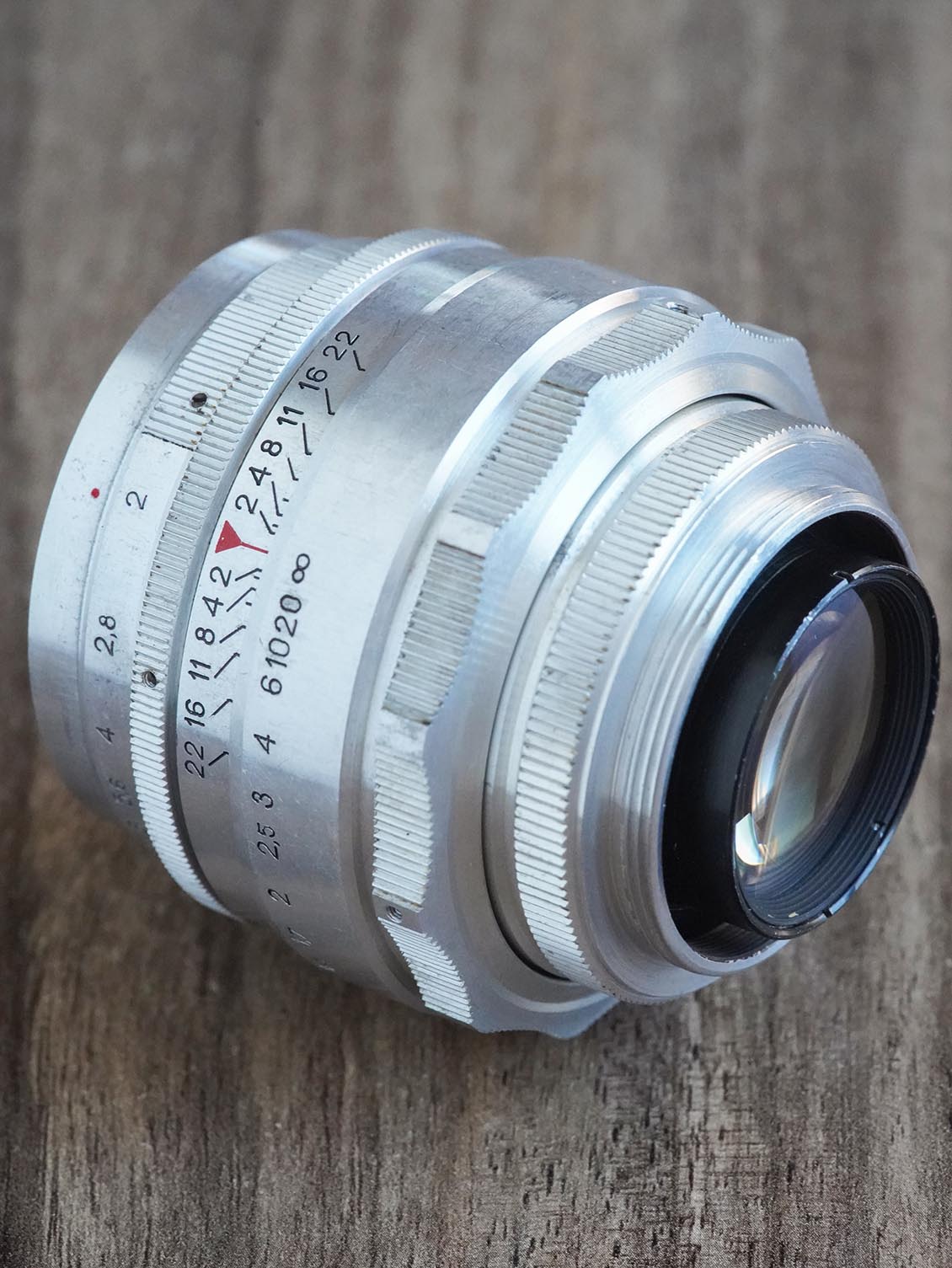 KMZ Long Nose Helios-44 58mm f/2 №0000577 M39 SLR 13-blades red "P" - Image 5
