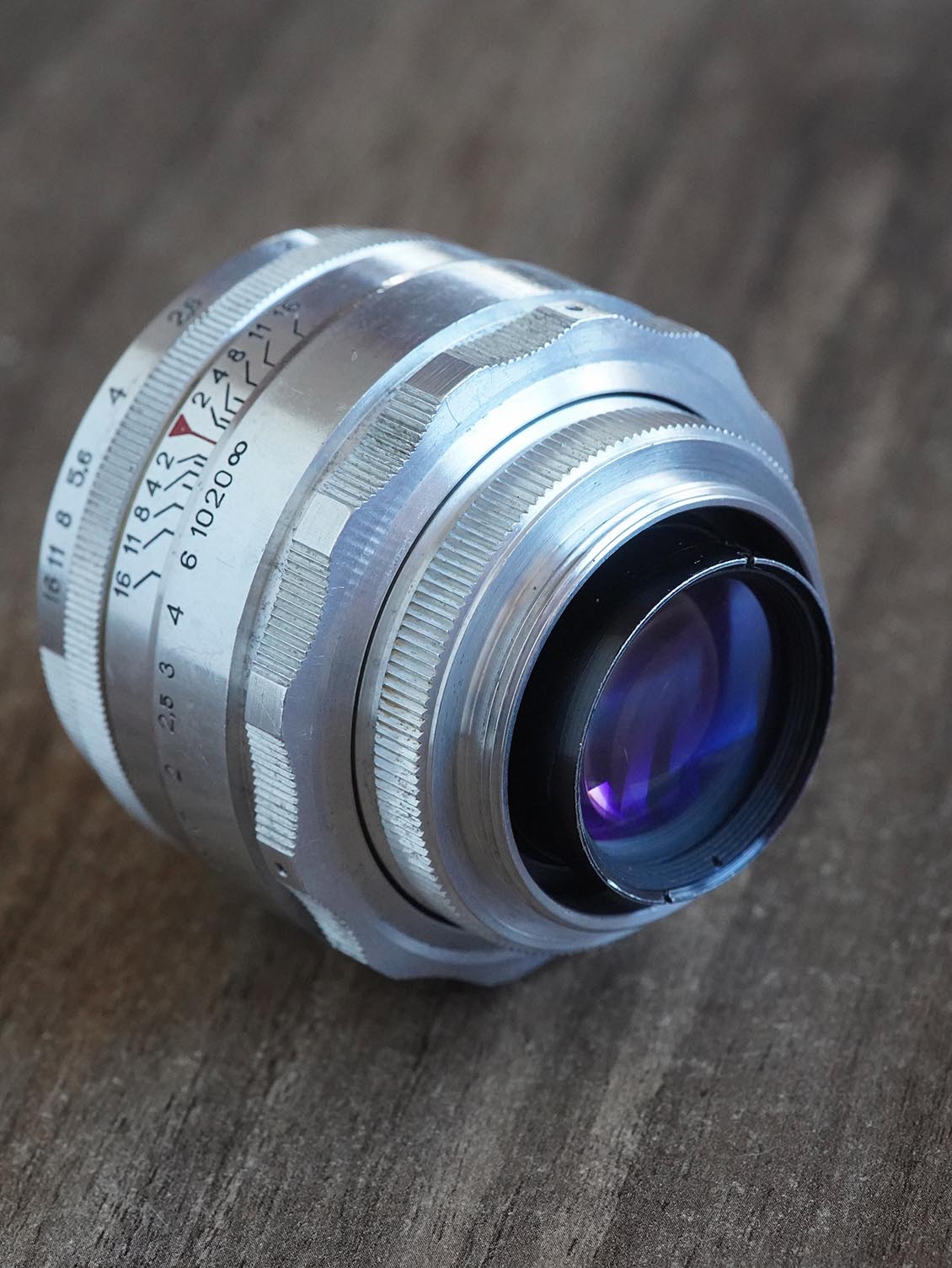 KMZ Helios-44 58mm f/2 №0016323 M39/M42 SLR 13-blades red "P" - Image 6