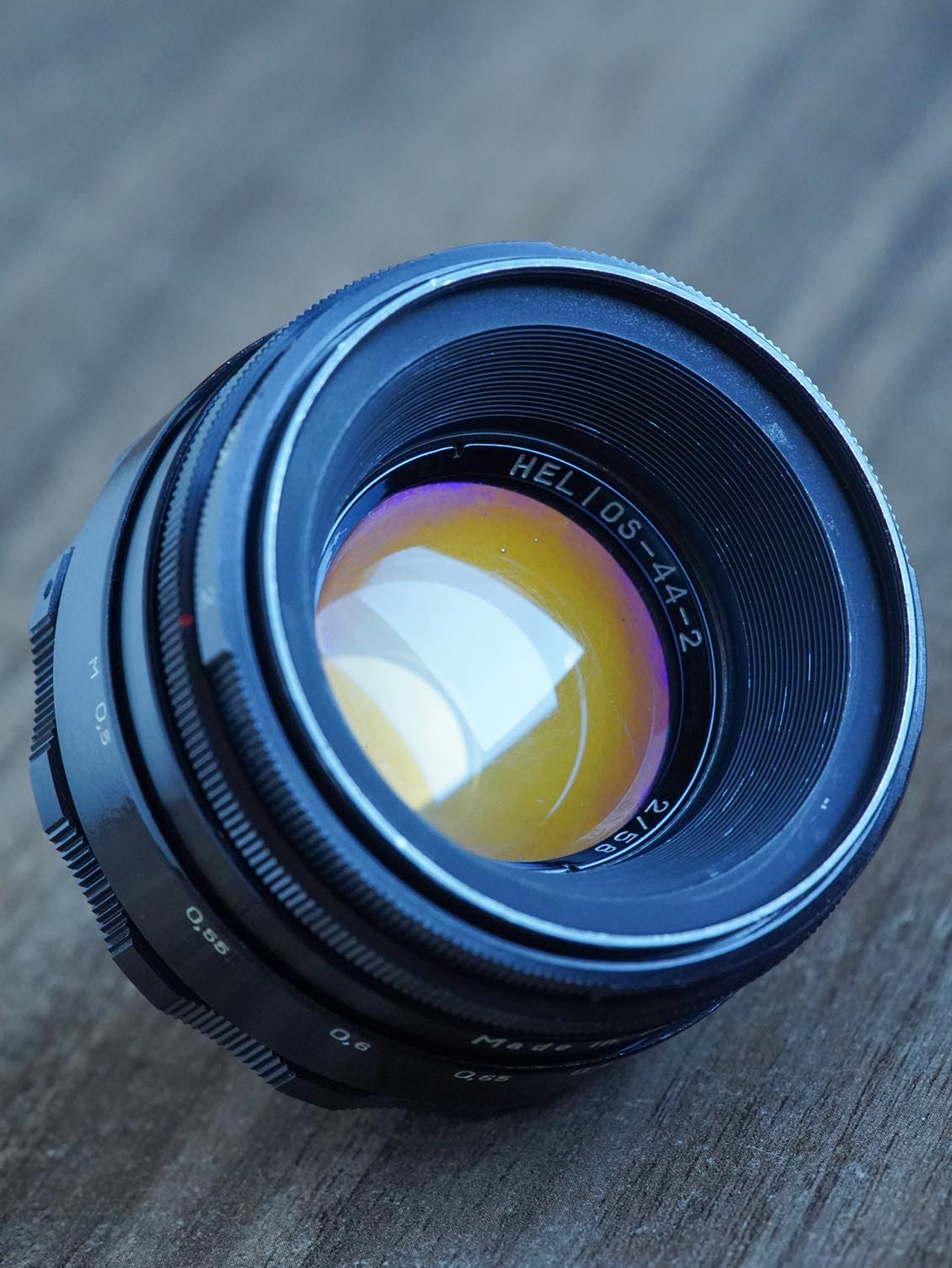 KMZ Black Lacquer 13-blades Helios 44-2 Amber coating 2/58mm №7264661 - Image 2