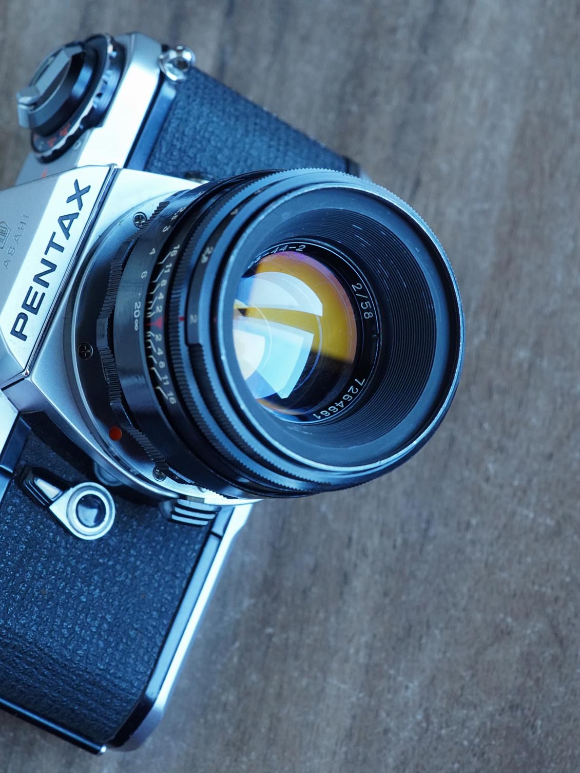 KMZ Black Lacquer 13-blades Helios 44-2 Amber coating 2/58mm №7264661 - Image 12