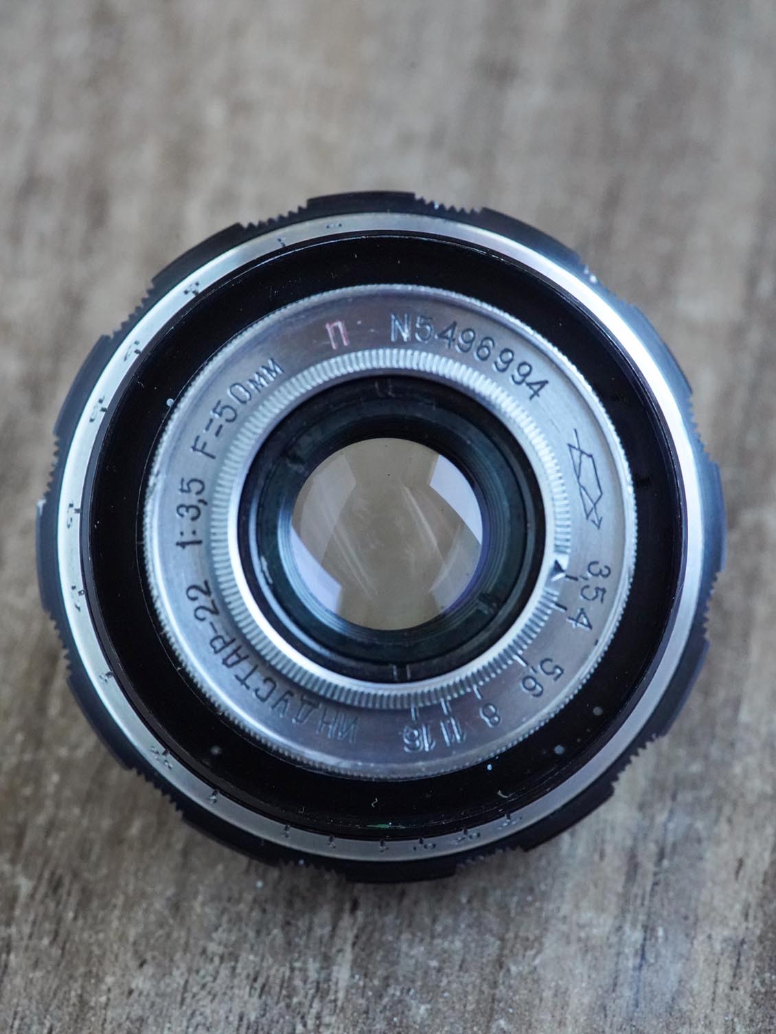 Industar-22 red "P" 50mm f/3.5 LTM/LSM M39 №5496994 - Image 4