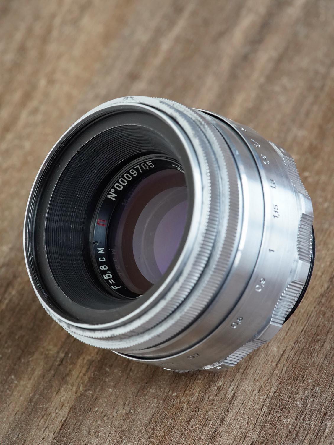 KMZ Helios-44 58mm f/2 №0009705 M42 SLR 13-blades red "P" - Image 2