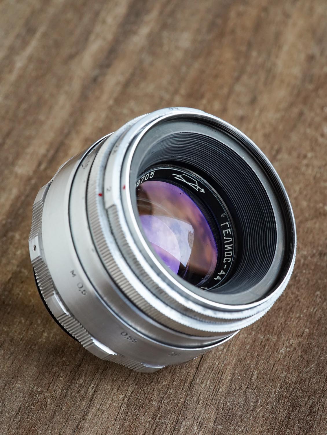 KMZ Helios-44 58mm f/2 №0009705 M42 SLR 13-blades red "P" - Image 3