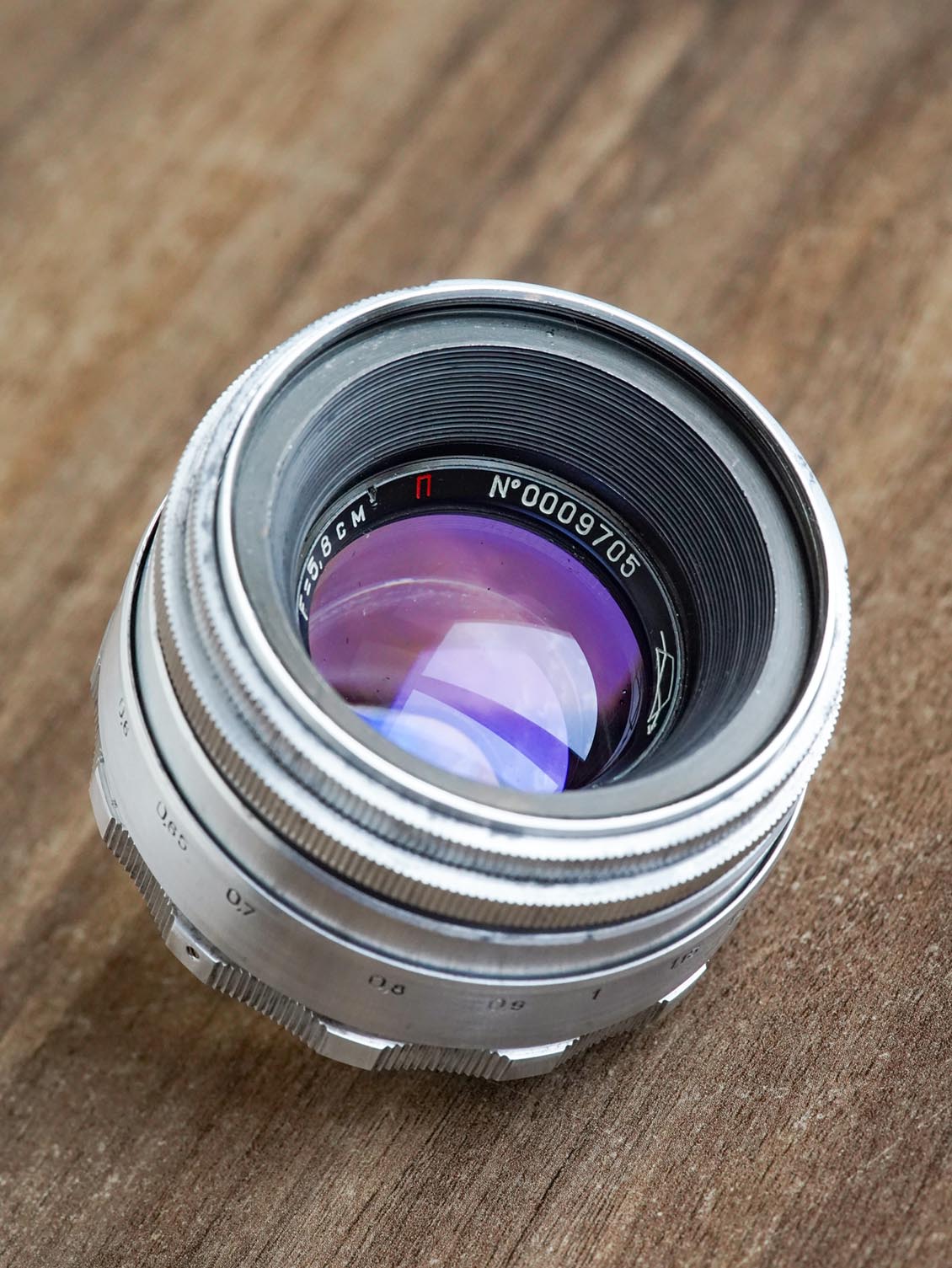 KMZ Helios-44 58mm f/2 №0009705 M42 SLR 13-blades red "P" - Image 9