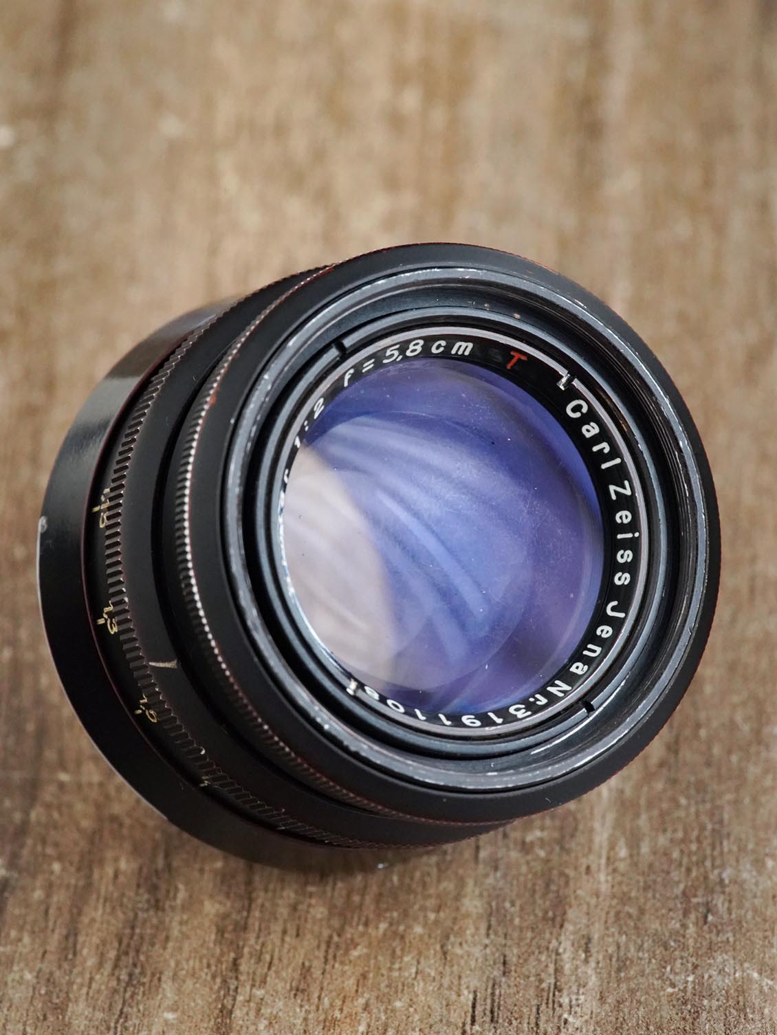Biotar red "T" Carl Zeiss Jena 58mm f/2 №3191108 17-blades Exakta-mount - Image 4