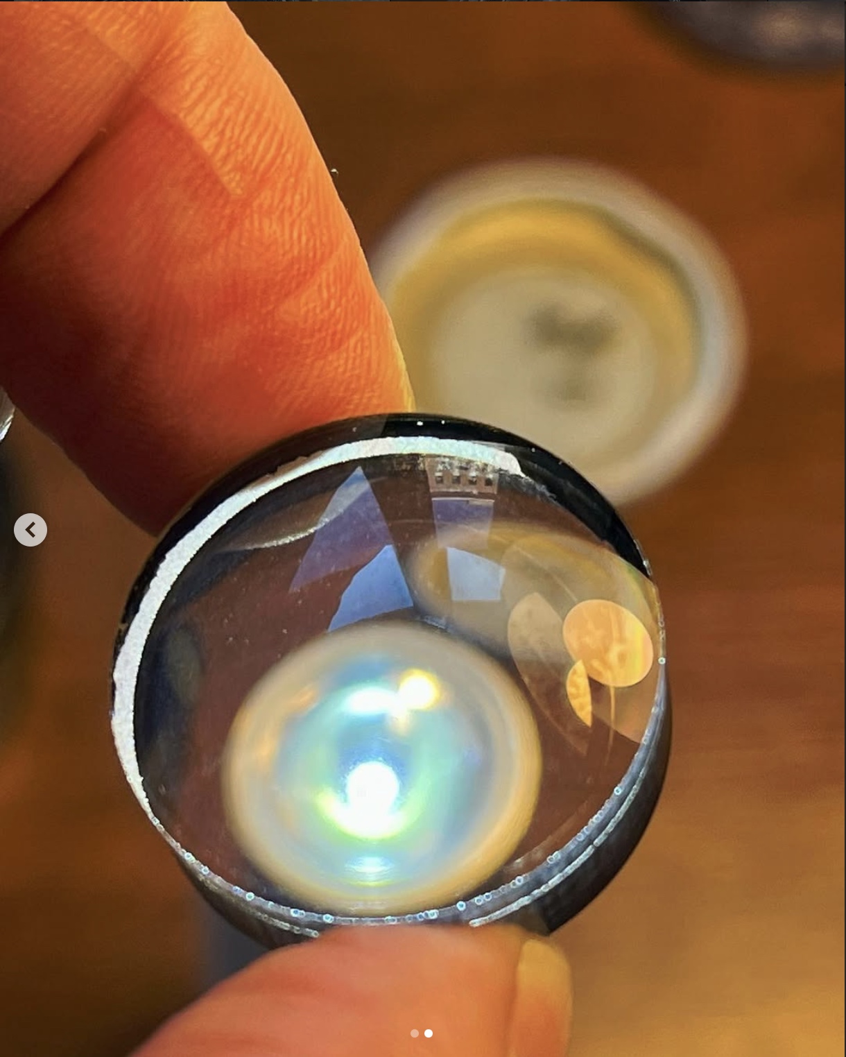 The same Helios 44-2 optical element after cleaning