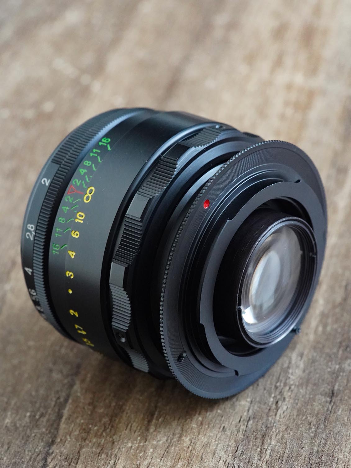Helios 44-2 converted from M42 to Nikon F mount